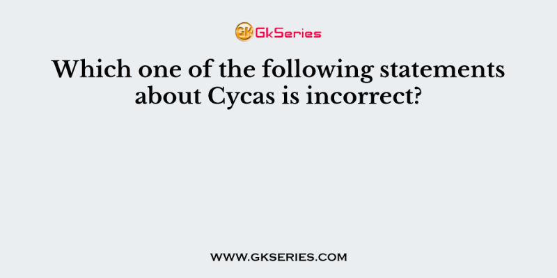 Which one of the following statements about Cycas is incorrect?