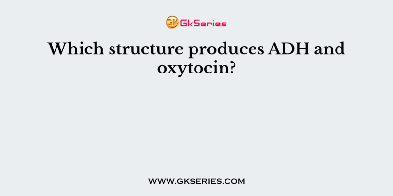 Which structure produces ADH and oxytocin?