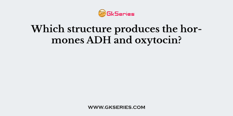 Which structure produces the hormones ADH and oxytocin?