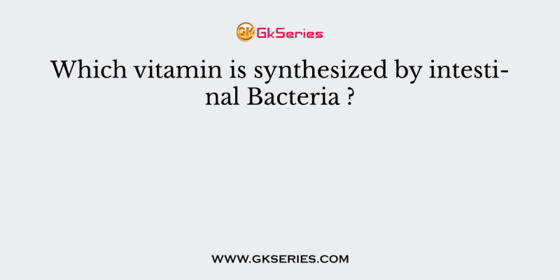 Which vitamin is synthesized by intestinal Bacteria ?