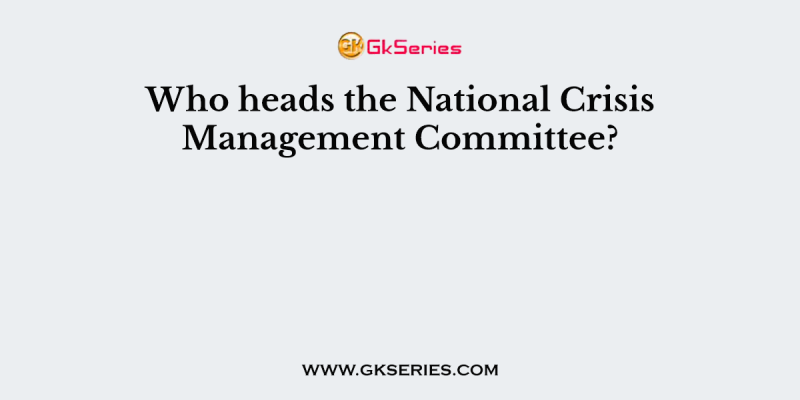 Who heads the National Crisis Management Committee?
