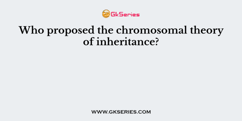 Who proposed the chromosomal theory of inheritance?