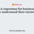 Advance understanding of business environment will help in