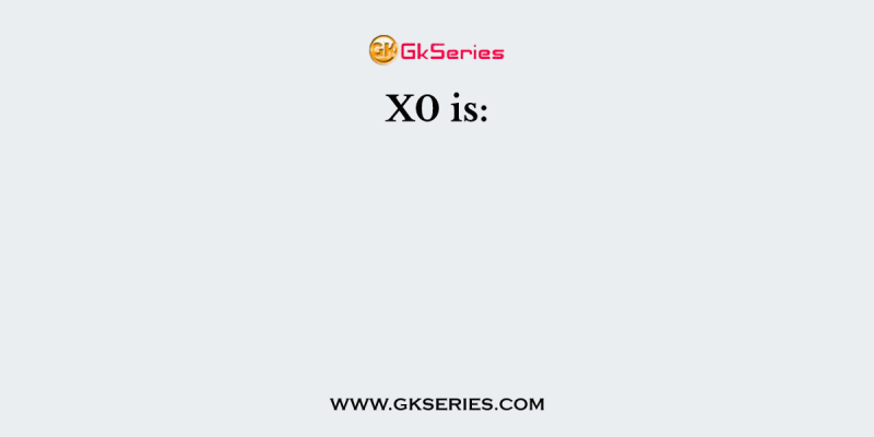 X0 is: