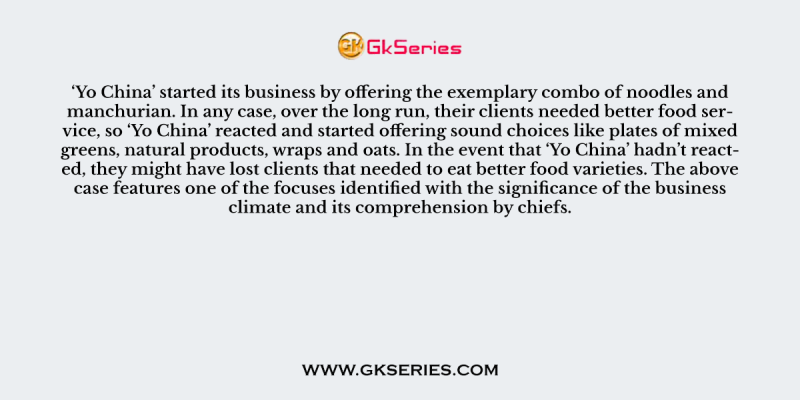 ‘Yo China’ started its business by offering the exemplary combo of noodles and manchurian