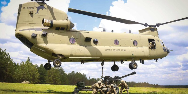 2 new heavy-lift CH-47F (I) Chinooks helicopters arrived from American aerospace company for the Indian Air Force (IAF)