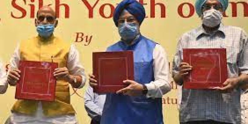 Rajnath Singh launches a book ‘Shining Sikh Youth of India’ written by Dr. Prabhleen Singh