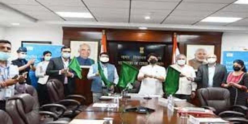 Civil Aviation Minister flags off the direct flight on the Shillong-Dibrugarh route