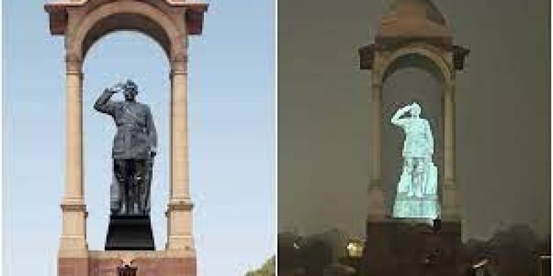 PM Narendra Modi unveils hologram statue of Netaji Subhas Chandra Bose at India Gate on Parakram Divas