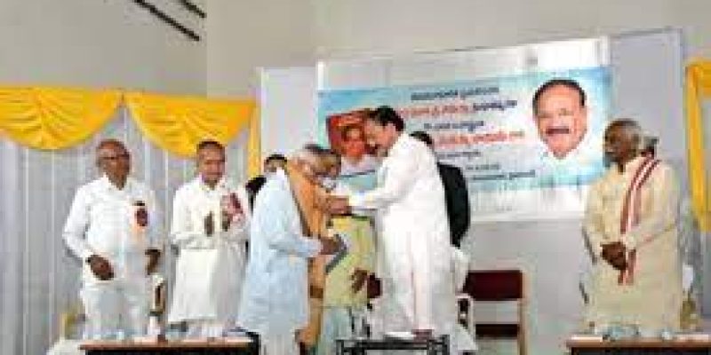 Vice President Venkaiah Naidu releases book on noted Andhra Pradesh social worker late Shri Somepalli Somaiah
