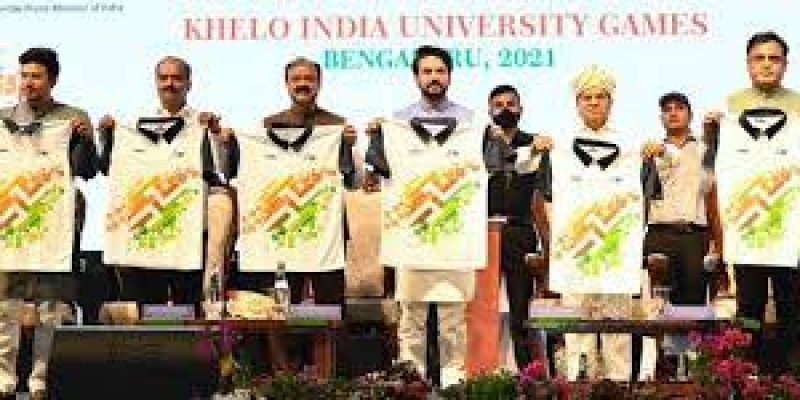 Sports Minister Anurag Thakur and Karnataka Governor TC Gehlot launches logo, mascot jersey & anthem of Khelo India University Games 2021 in Bengaluru