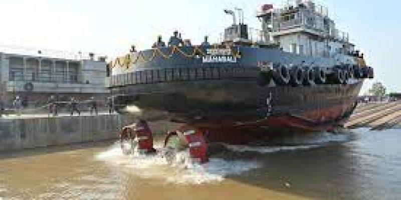 Indian Navy Launches 25T Bollard Pull Tug ‘MAHABALI’ In Gujarat