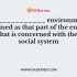 __________ environment sets the basis for developmental activity of the business system