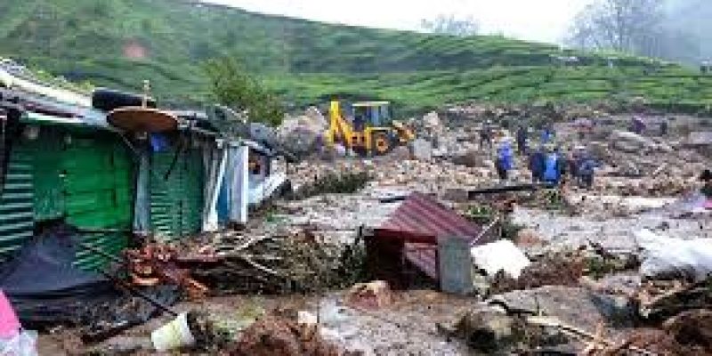A massive landslide took place in Kerala after received heavy rainfall