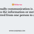 ___ means communication without words