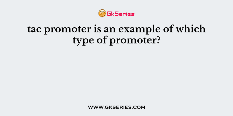 tac promoter is an example of which type of promoter?