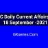 UPSC Daily Current Affairs Quiz 19 September 2021