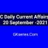 Daily Current Affairs – 20 September 2021 | Gkseries