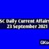 UPSC Daily Current Affairs Quiz 23 September 2021
