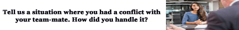 tell us a situation where you had a conflict with your team-mate. how did you handle it?