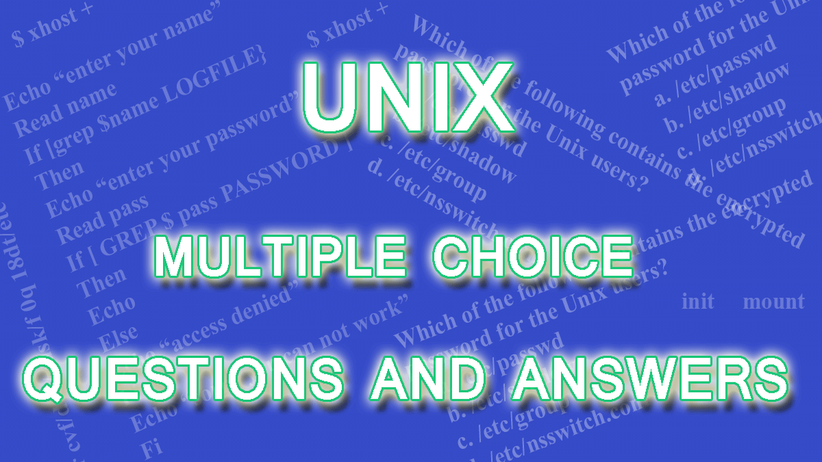 unix assignment questions with answers