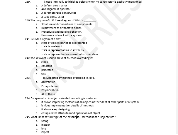 java essay questions and answers